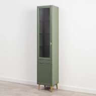 Марион шкаф-витрина 16.397.01 Дымчатый зеленый / Олива шагрень Марион шкаф-витрина 16.397.01 Дымчатый зеленый / Олива шагрень