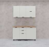 Кухня Аленушка 1,6м ПД 2 Лотос Молочный,скоба антрацит,сонома Кухня Аленушка 1,6м ПД 2 Лотос Молочный,скоба антрацит,сонома