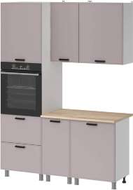 Кухня Аленушка 1,6м ПД Магнолия Кашемир,скоба черный,сонома Кухня Аленушка 1,6м ПД Магнолия Кашемир,скоба черный,сонома