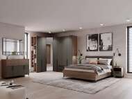 Спальня Харди 1 Дуб Делано Темный / Грин софт Спальня Харди 1 Дуб Делано Темный / Грин софт