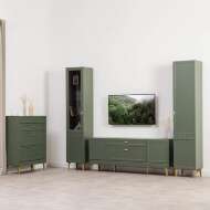 Гостиная Марион-1 Дымчатый зеленый / Олива шагрень Гостиная Марион-1 Дымчатый зеленый / Олива шагрень