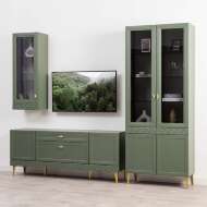 Гостиная Марион-3 Дымчатый зеленый / Олива шагрень Гостиная Марион-3 Дымчатый зеленый / Олива шагрень