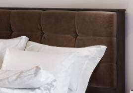 Кровать 160х200 Лирика ЛК-2 с настилом из ДСП (Велюр Кофейный) ТЭКС