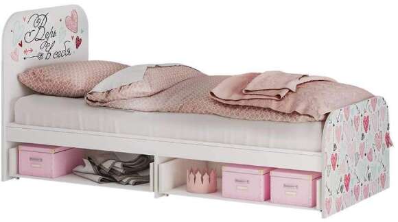 Кровать 80х186 с ящиками Малибу КР-10 (с настилом ЛДСП)