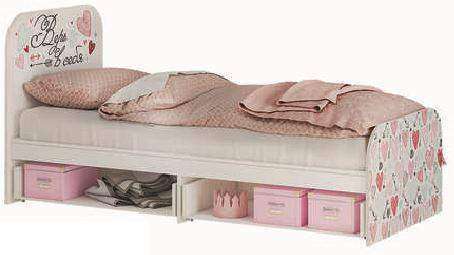 Кровать 80х186 с ящиками Малибу КР-10 (с настилом ЛДСП)