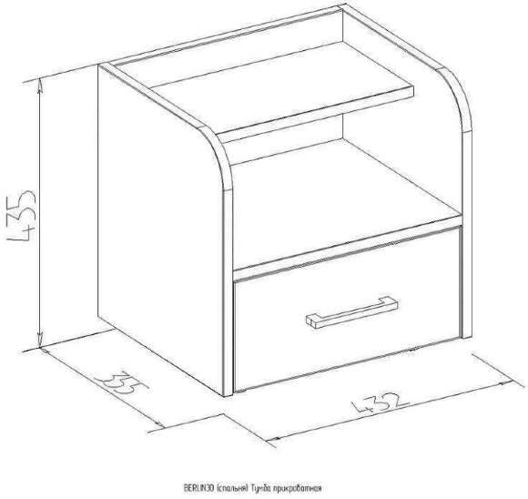 Тумба прикроватная Berlin 30, дуб сонома Тумба прикроватная Berlin 30, дуб сонома