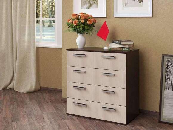 Комод Стандарт-5 NEW (BTS) Венге / Лоредо Комод Стандарт-5 NEW (BTS) Венге / Лоредо