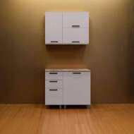 МК Аленушка 1м с 3 ящ Лаванда Кашемир,скоба черный,сонома МК Аленушка 1м с 3 ящ Лаванда Кашемир,скоба черный,сонома