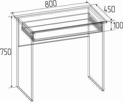 Стол письменный (Арника) Белый Стол письменный (Арника) Белый