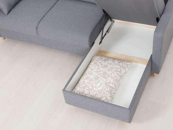 Дилан диван-кровать угловой ТД 423 Сага дарк грей