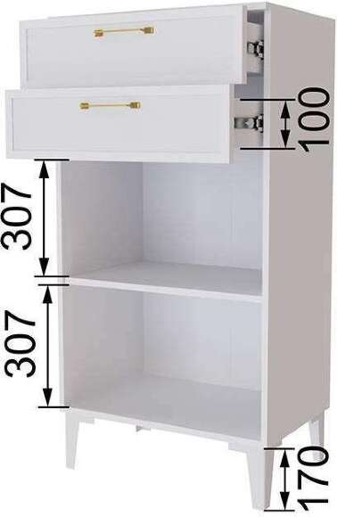 Тумба с ящиками Толедо ТТ-30, Белый Тумба с ящиками Толедо ТТ-30, Белый