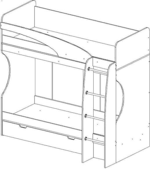Карамель 77-02 кровать-чердак 2х этажная Ясень Анкор светлый / Зеленый Карамель 77-02 кровать-чердак 2х этажная Ясень Анкор светлый / Зеленый
