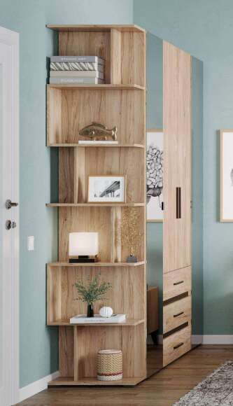 Угловой стеллаж Модена МШ-26 (Домани) Гикори Рокфорд