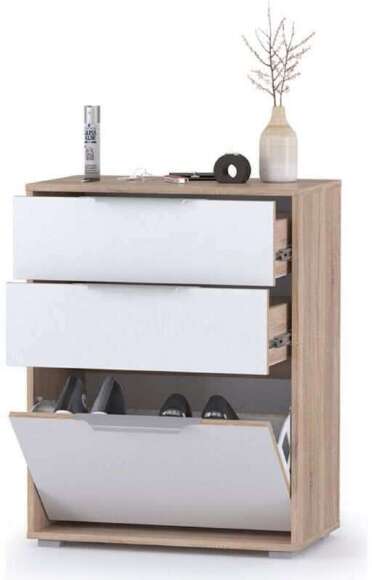 Куба Комод 13.113 дуб сонома/белый