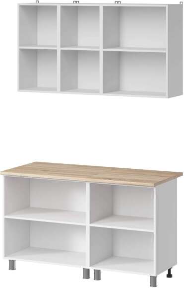 МК Аленушка 1,4м Орешник Матовая Мята,скоба черный,сонома