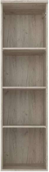 Шкаф навесной со стеклом Альянс дуб крафт / белый глянец