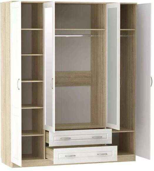 НМ 011.84 Шкаф комбинированный Оливия дуб Сонома/белое дерево НМ 011.84 Шкаф комбинированный Оливия дуб Сонома/белое дерево