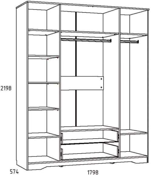 НМ 011.84 Шкаф комбинированный Оливия дуб Сонома/белое дерево НМ 011.84 Шкаф комбинированный Оливия дуб Сонома/белое дерево