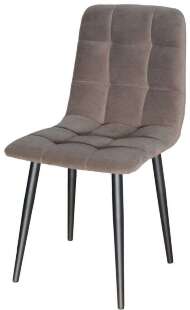 Стул Х / черный /велюр коричневый