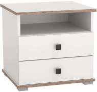 Тумба прикроватная 51.17 Либерти опора h=20мм Белый / Дуб Каньон