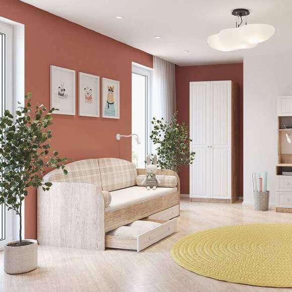 Кровать 80х190 с ящиками М1 Богуслава (Комфорт-S) Кровать 80х190 с ящиками М1 Богуслава (Комфорт-S)