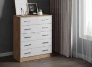 Комод Катрин-5 (ТЭКС) Дуб Крафт золотой / Белый
