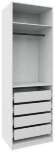 Гардеробная Квадро комплект (750) 4, Белый Гардеробная Квадро комплект (750) 4, Белый