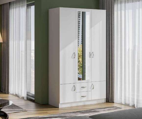 Шкаф трехстворчатый Ронда ШК-3 (Интерьер Центр) Белый