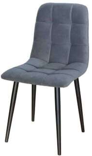 Стул Х / черный /велюр серый