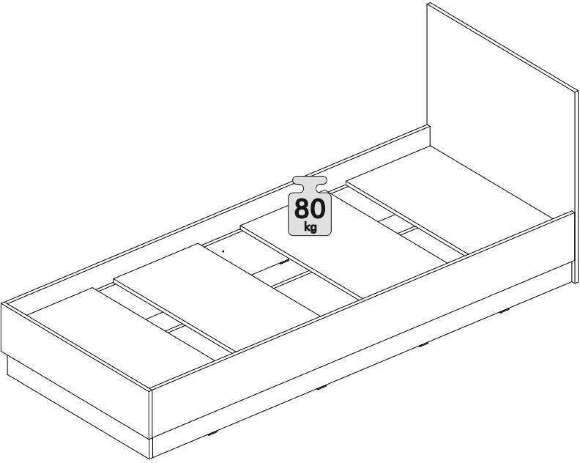 Кровать 80х200 Айден КР06-800 Белый Кровать 80х200 Айден КР06-800 Белый