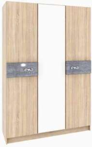 Шкаф 3-х створчатый Мадлен (Дуб шале серебро)