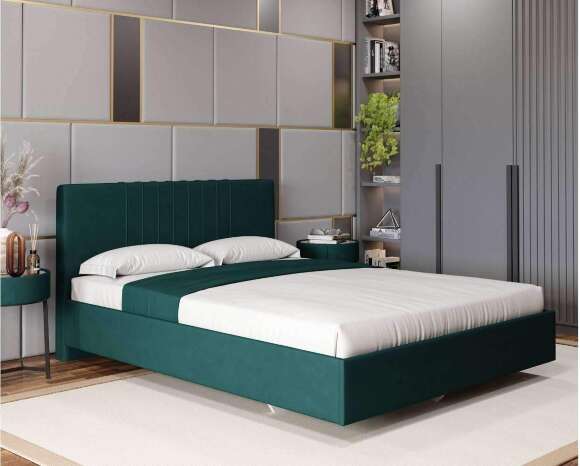 Кровать с латами Соло 140*200, Зеленый Кровать с латами Соло 140*200, Зеленый