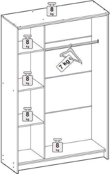 Шкаф-купе Бассо 1300 Белый Шкаф-купе Бассо 1300 Белый