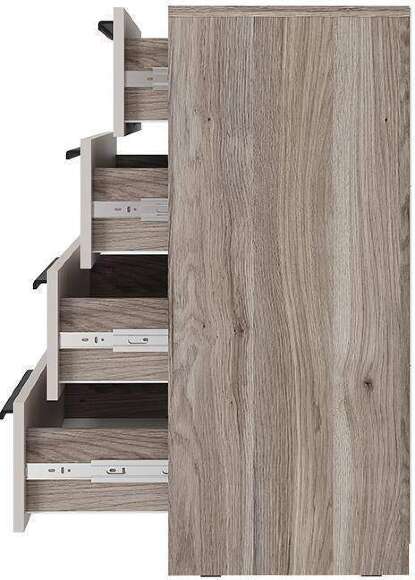 Комод КМ-02, Дуб смоки, Кашемир