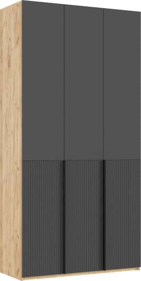 Марвэл Шкаф 3-х ств. (1200) (Браш Графит, Дуб Крафт) Марвэл Шкаф 3-х ств. (1200) (Браш Графит, Дуб Крафт)