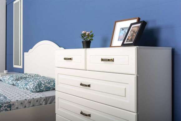 Комод Ливерпуль 10.103.01, Белый, Ясень ваниль Комод Ливерпуль 10.103.01, Белый, Ясень ваниль