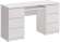 Стол письменный Челси 6 ящиков белый глянец / белый