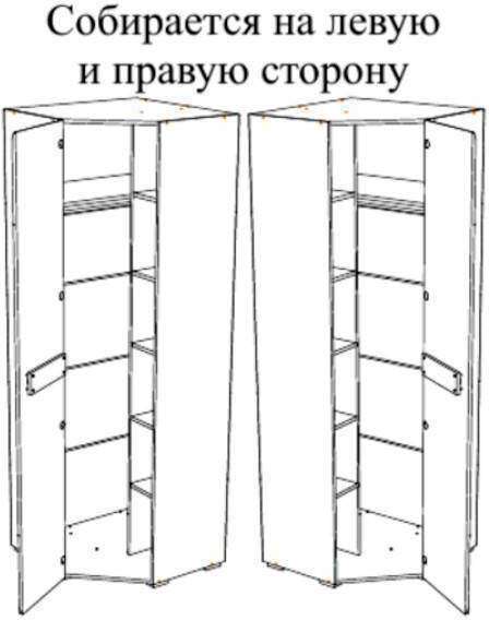 Шкаф Наоми угловой дуб каньон / графит