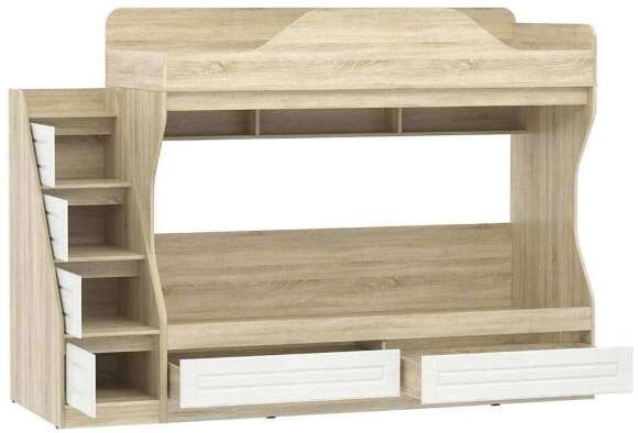 НМ 041.51 кровать 2х ярусная Оливия Дуб Сонома/белое дерево НМ 041.51 кровать 2х ярусная Оливия Дуб Сонома/белое дерево