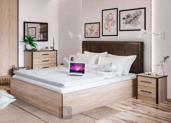 Кровать 160х200 Лирика ЛК-2 с подъемным механизмом (Велюр Кофейный) ТЭКС Кровать 160х200 Лирика ЛК-2 с подъемным механизмом (Велюр Кофейный) ТЭКС