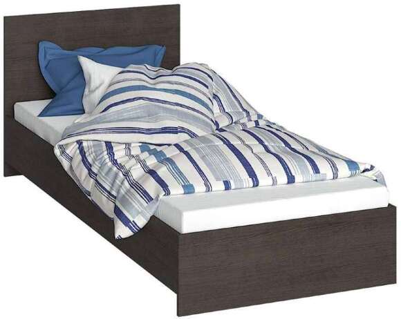 Кровать 80х200 Ронда КР-080 с основанием ДСП Венге Кровать 80х200 Ронда КР-080 с основанием ДСП Венге