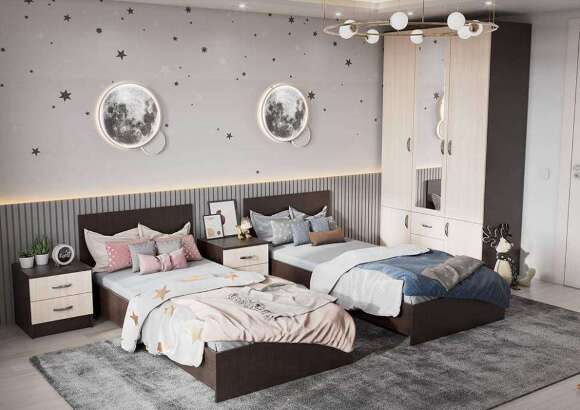 Кровать 80х200 Ронда КР-080 с основанием ДСП Венге Кровать 80х200 Ронда КР-080 с основанием ДСП Венге