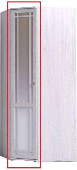 Зеркальный фасад шкафа Sherlock 10, ясень анкор светлый