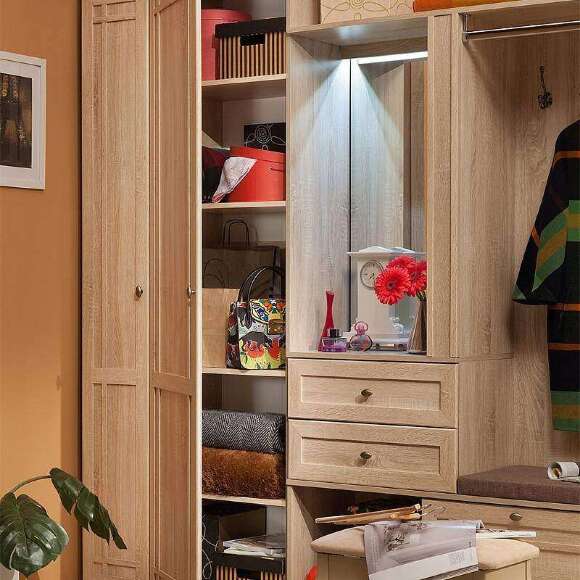 Шкаф для одежды и белья Sherlock 71 правый, дуб сонома