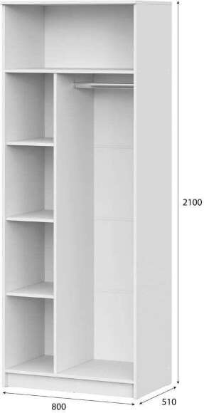 Шкаф распашной ШК 2, Белый Шкаф распашной ШК 2, Белый