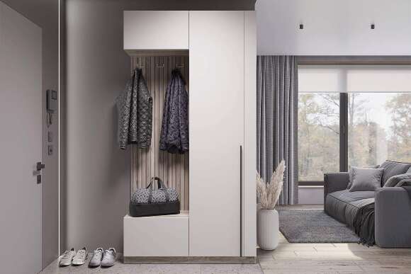 Прихожая Урбан ПР-01, Дуб смоки, Кашемир