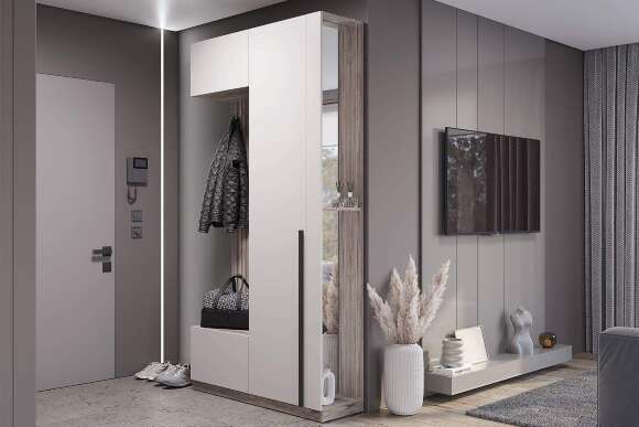 Прихожая Урбан ПР-01, Дуб смоки, Кашемир