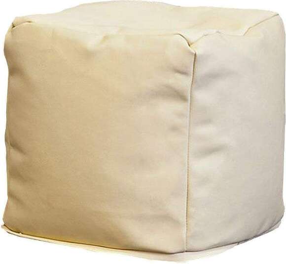 Пуф Куб экокожа бежевый