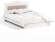Кровать 1400 с мягким элементом Афина АФ-8 + АФ-8А белое дерево