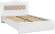 Кровать 1400 с мягким элементом Афина АФ-8 + АФ-8А белое дерево